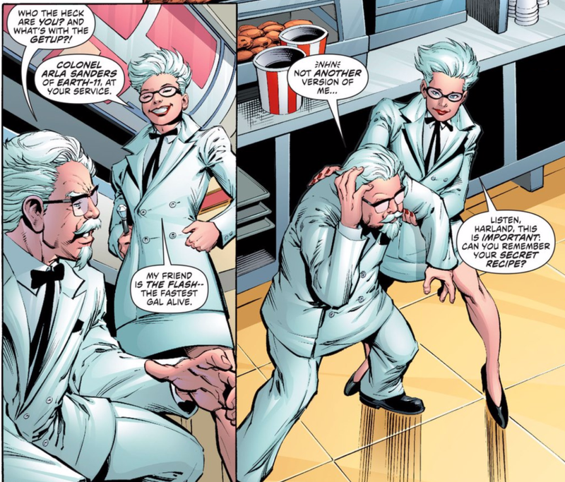 Illustration for article titled DC’s New KFC Comic Turns Colonel Sanders Into Fried Chicken Jesus
